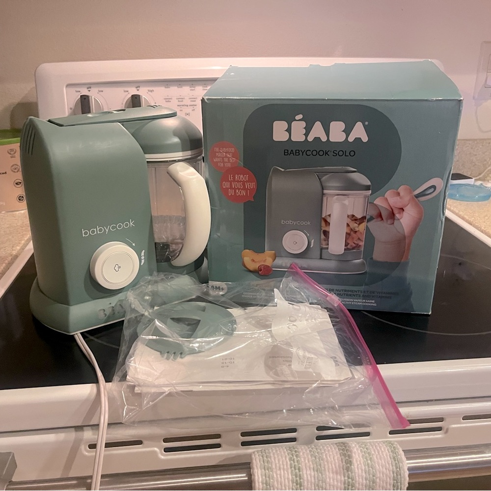 Beaba Babycook Solo 4-in-1 baby food maker eucalyptus
